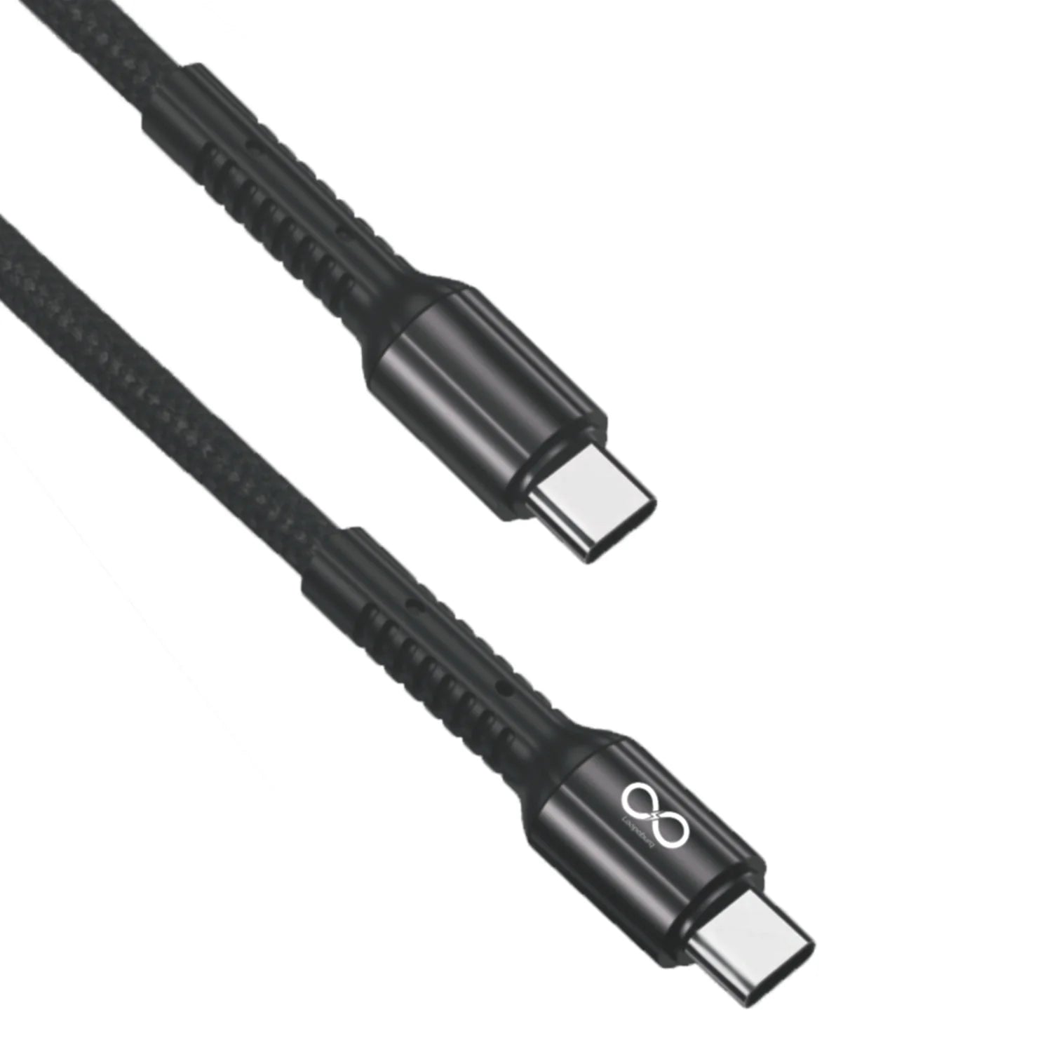 PD 100W Type C to Type C Nylon Braided Fast Charging Cable With tested 30000 bends