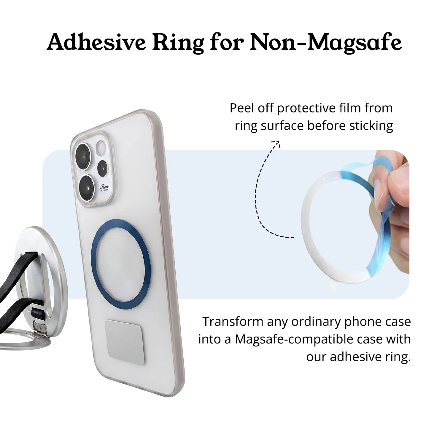 Loopoburq Latchr Magnetic Phone Holder 2in1 Anti-Drop Grip & Kickstand