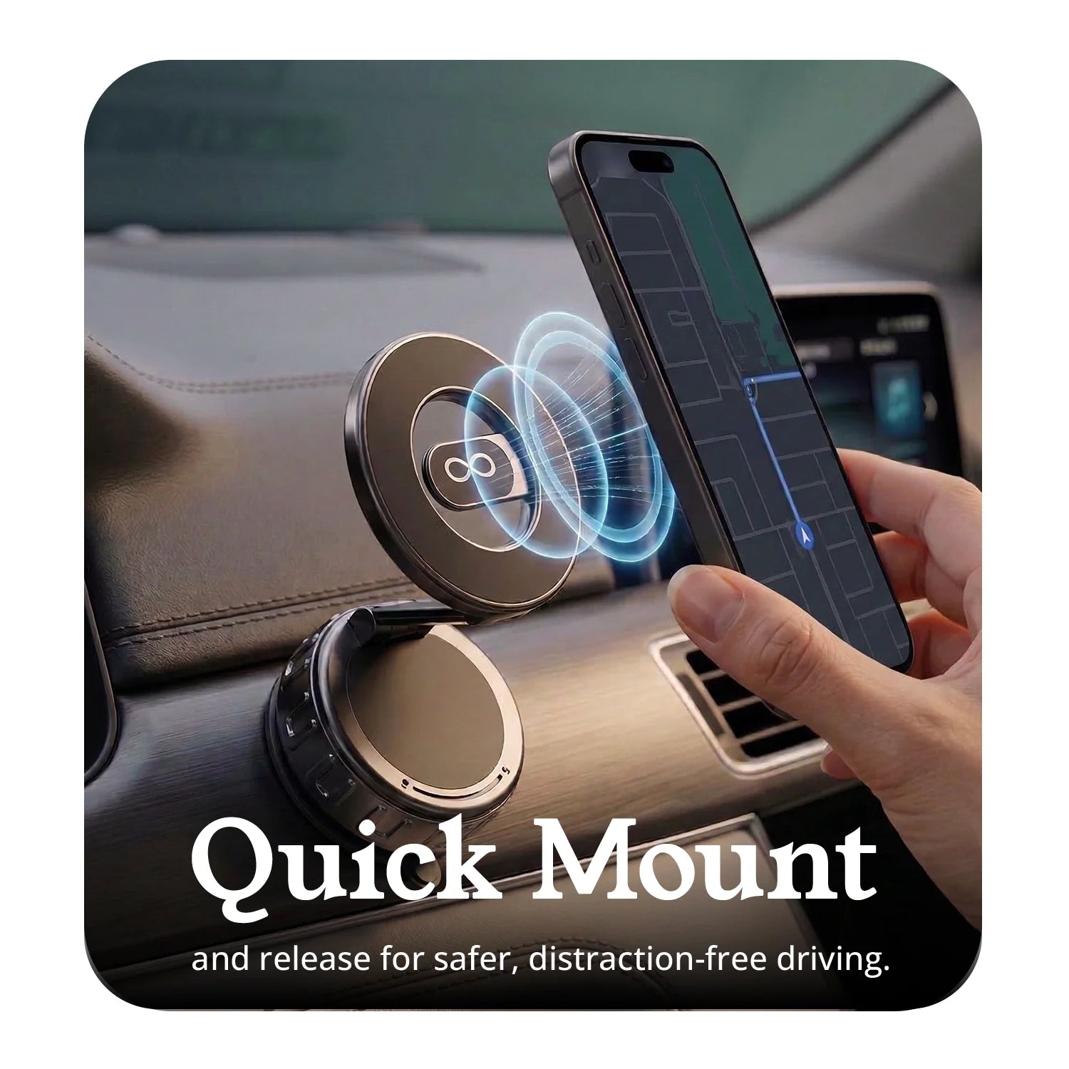 Vacuum Suction holder for Mobile with nano gel technology