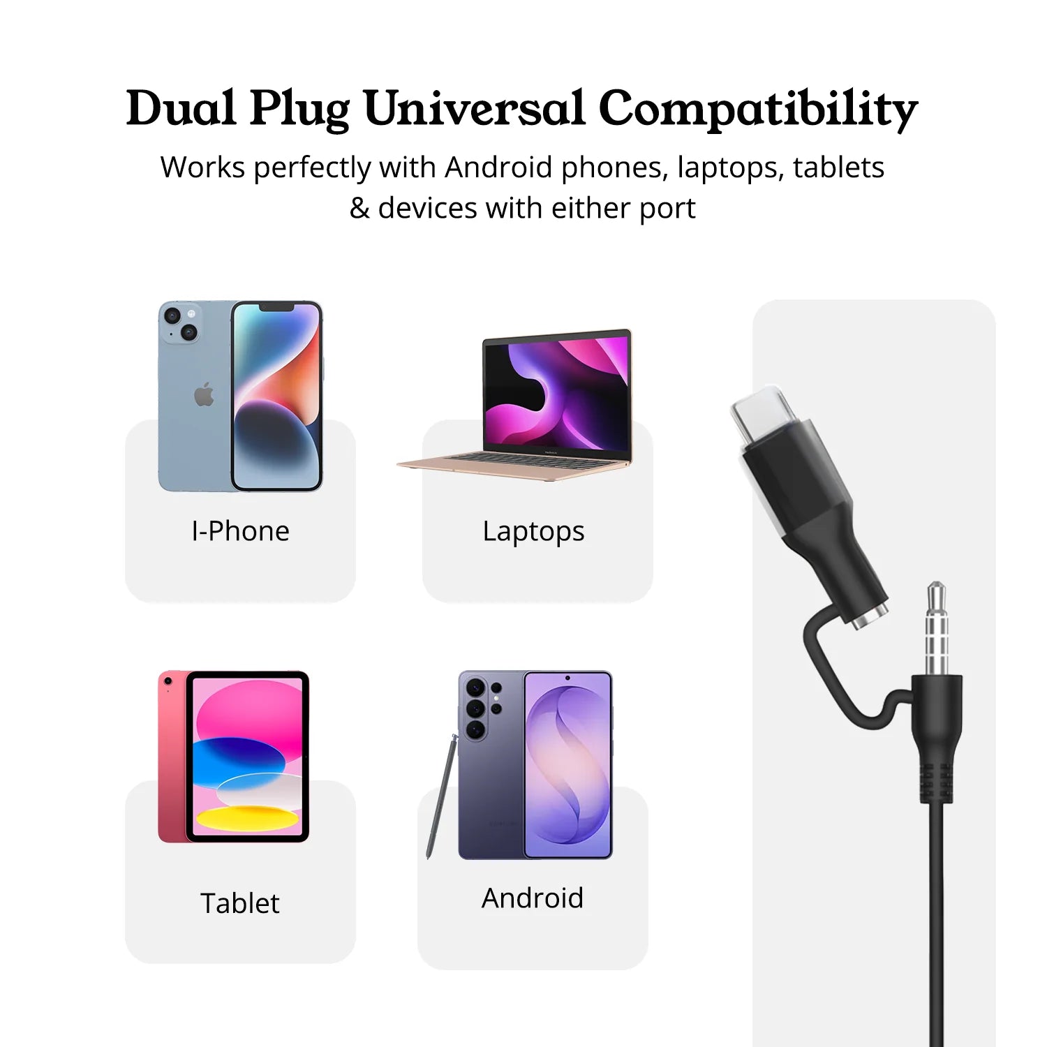 DuoBeats 2in1 Earphones With Type-C & 3.5mm Compatibility
