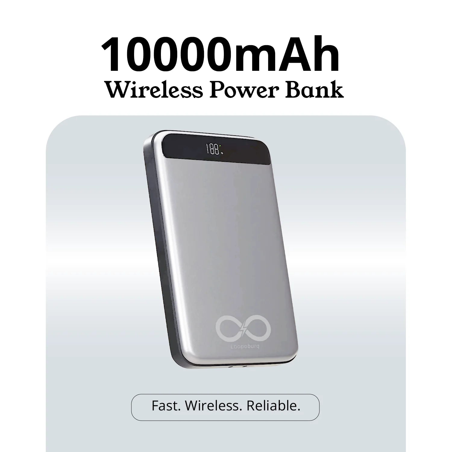 10000mah MagSafe Wireless Powerbank With Fast 22.5W PD & Qi Certified Wireless Charging