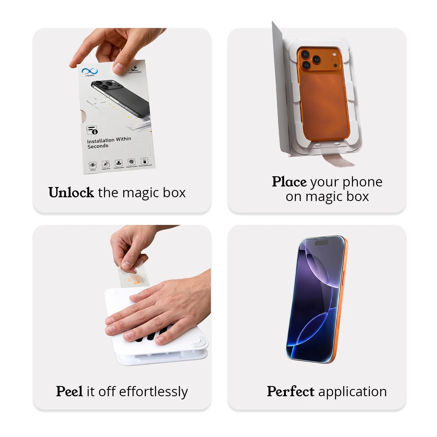 Magic Box Tempered Glass for Samsung with nanbo high aluminium technology